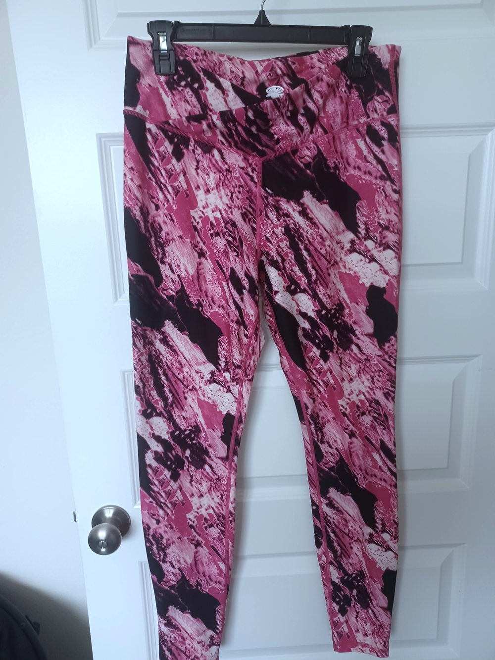 Women's Pink Marble Print Active Leggings
